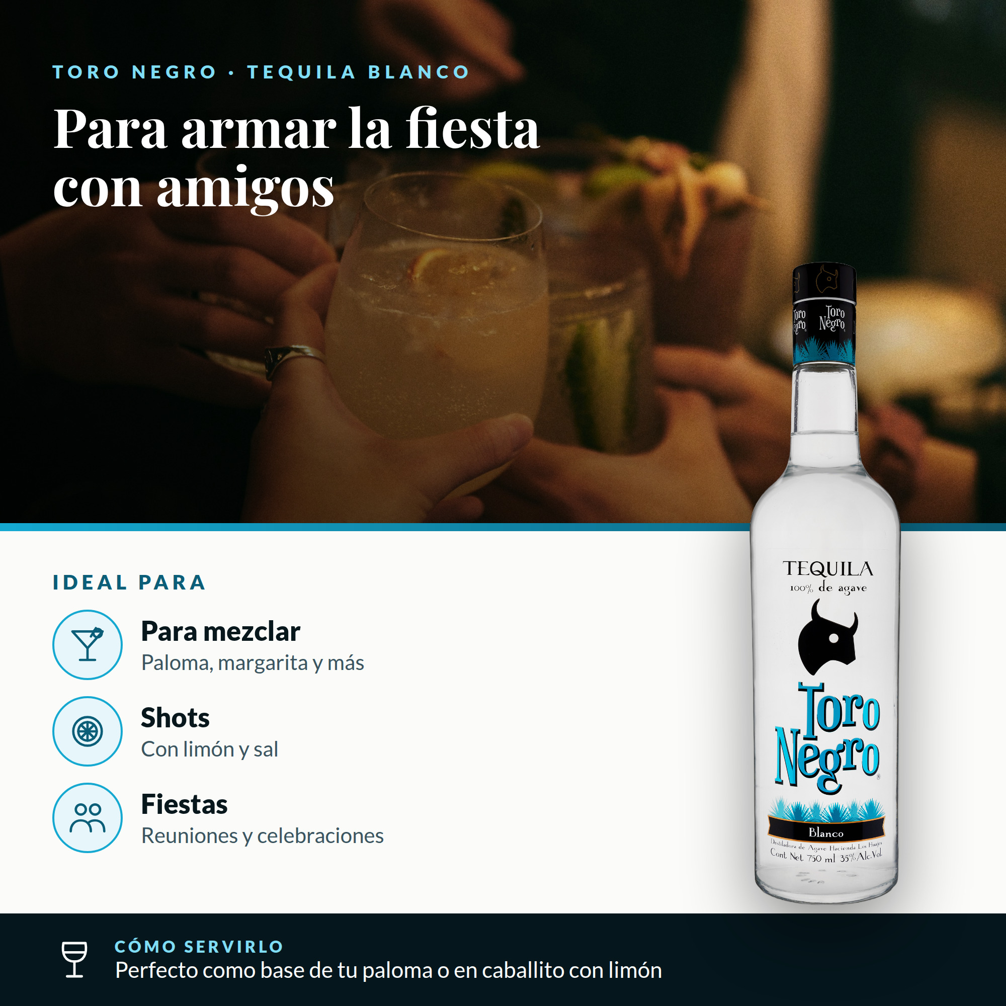 Toro Negro Blanco 8